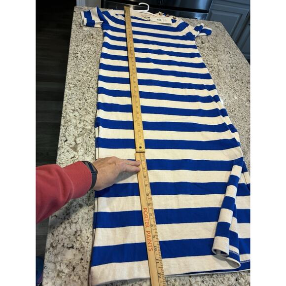 NWT Sezane Paris Emy Striped White Blue Cotton Dress Size XS - Picture 13 of 15